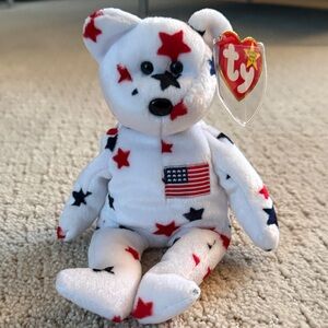 Ty Stars and Stripes Bear - Red, White, Blue